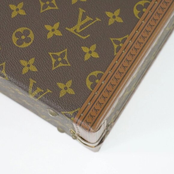 Louis Vuitton President M53012 Monogram Canvas Trunk Briefcase Brown Gold - Picture 4 of 16